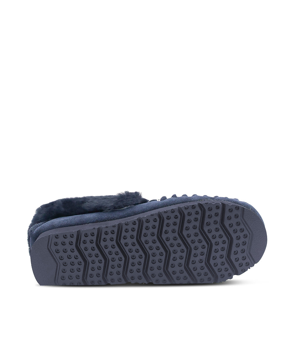 Navy blue sales ugg moccasins